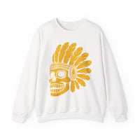 Aztec Feathered Skull Fiesta Illustration Unisex Sweatshirt