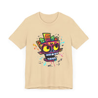 Cyber Aztec Skull Cartoon Style Unisex T-Shirt