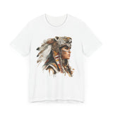 Aztec Jaguar Warrior Woman Watercolor Unisex T-Shirt
