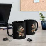 Watercolor Tribal Aztec Warrior Black Mug