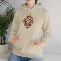 Ah Puch Mayan Skull Crown Glyph Style Unisex Hoodie
