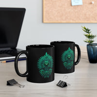 Quetzalcoatl Feathered Serpent God Dark Portrait Black Mug