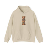 Stacked Tribal Totem Symbols Geometric Faces Unisex Hoodie