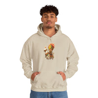 Cute Chibi Inca Warrior and Llama Cartoon Unisex Hoodie