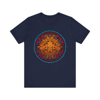 Neon Aztec Calendar Unisex T-Shirt