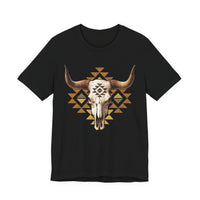 Tribal Bull Skull Earth Symbol Illustration Unisex T-Shirt