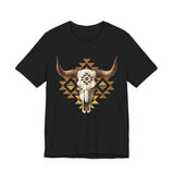 Tribal Bull Skull Earth Symbol Illustration Unisex T-Shirt