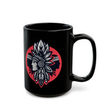 Tribal Legacy Circle Emblem Illustration Black Mug