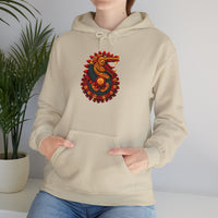 Quetzalcoatl Feathered Sun Serpent Glyph Style Unisex Hoodie