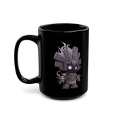 Shadow Aztec God with Glowing Eyes Black Mug