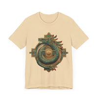 Quetzalcoatl Feathered Sun Glyph Unisex T-Shirt