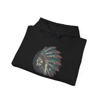 Vintage Native American Headdress Graphic Unisex Hoodie