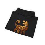 Aztec Jaguar Warrior Glyph Symbol Unisex Hoodie