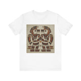 Twin Tribal Harmony Glyph Symmetrical Design Unisex T-Shirt