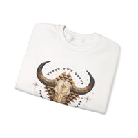 Western Longhorn Cosmic Totem Illustration Unisex Sweatshirt
