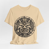 Mayan Jaguar Deity Woodcut Style Unisex T-Shirt