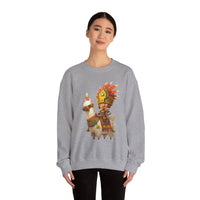 Cute Chibi Inca Warrior and Llama Cartoon Unisex Sweatshirt