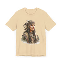 Inca Warrior Woman with Feathered Headdress Watercolor Unisex T-Shirt