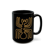 Nazca Lines Style Spider Black Mug