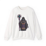 Cyber Temple Techno Priest Pixel Art Unisex Sweatshirt