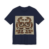 Twin Tribal Harmony Glyph Symmetrical Design Unisex T-Shirt