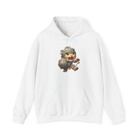 Chibi Mayan Jaguar Warrior with Tribal Shield Unisex Hoodie