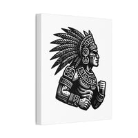 Aztec Warrior Mesoamerican Art Canvas