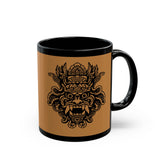 Quetzalcoatl Feathered Serpent God Black Mug