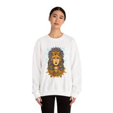 Golden Aztec Warrior Queen Illustration Unisex Sweatshirt
