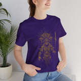 Warrior Shaman Tribal Glyph Gold Line Unisex T-Shirt
