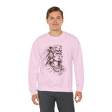 Aztec Warrior Woman Jaguar Spirit Sketch Unisex Sweatshirt
