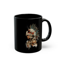 Watercolor Tribal Aztec Warrior Black Mug