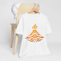 Tribal Volcano Spiral Smoke Glyph Style Unisex T-Shirt