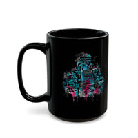 Maya Pyramid Graffiti Vibes Black Mug