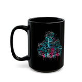 Maya Pyramid Graffiti Vibes Black Mug