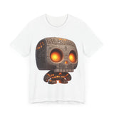 Glow-Eyed Tribal Stone Skull Unisex T-Shirt