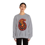 Quetzalcoatl Feathered Sun Serpent Glyph Style Unisex Sweatshirt