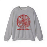 Pre-Hispanic Warrior Symbol Red Glyph Unisex Sweatshirt