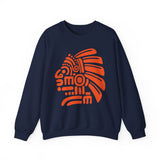 PreColumbian Aztec Head Icon Unisex Sweatshirt