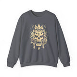 Ah Puch Skull Crown Mayan Glyph Style Unisex Sweatshirt
