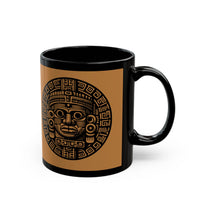 Aztec Totem Mesoamerican Art Illustration Black Mug