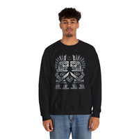 Obsidian Blade Warriors Aztec Glyph Style Unisex Sweatshirt