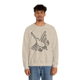 Nazca Lines Style Bird Unisex Sweatshirt