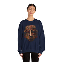 Ancient Andean Tribal Mask Stylized Face Unisex Sweatshirt