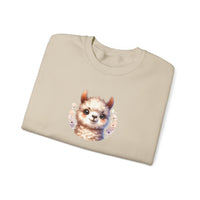 Inca Andean Llama Baby Face Illustration Unisex Sweatshirt