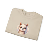 Inca Andean Llama Baby Face Illustration Unisex Sweatshirt