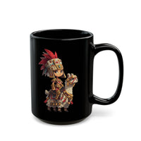 Chibi Inca Empress on Llama Black Mug