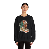 Maya Elder Warrior Watercolor Portrait Unisex Sweatshirt