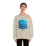 Tlaloc Rain God Blue Mask Glyph Style Unisex Sweatshirt