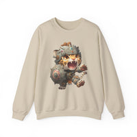 Chibi Mayan Jaguar Warrior with Tribal Shield Unisex Sweatshirt